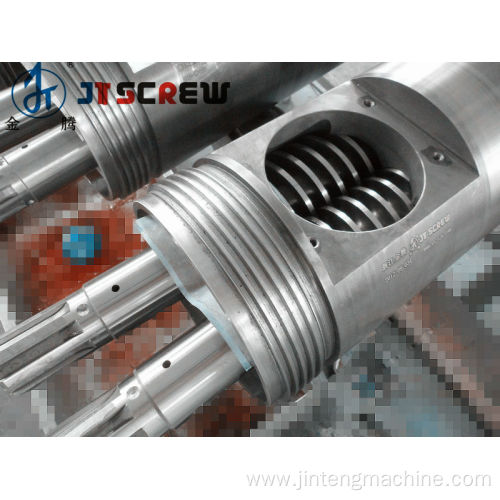 conical twin bimetallic screw barrel